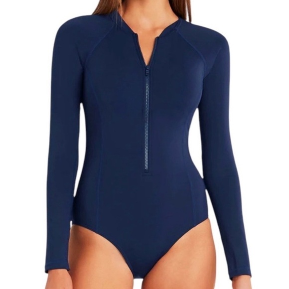 NEW! SEA LEVEL Navy Eco Essentials Long Sleeve
Sunsuit /swimsuit/boardsuit - Picture 10 of 10